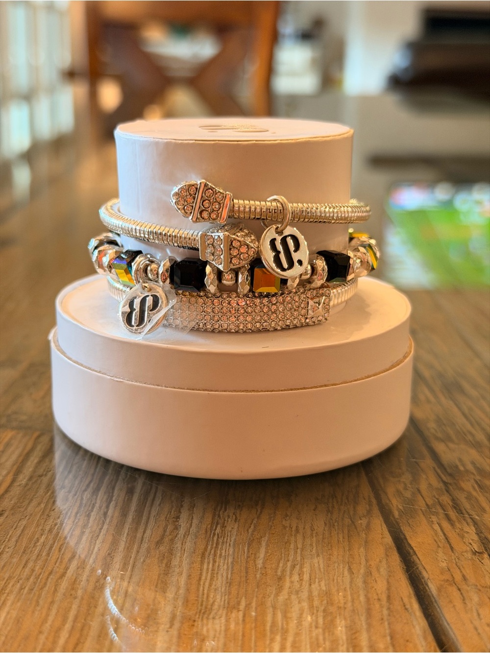 Bomb Party Bracelets! Personally Curated Silver Beaded Bracelet Set